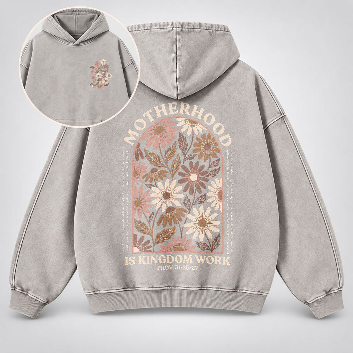 Motherhood Is Kingdom Work Washed Hoodie