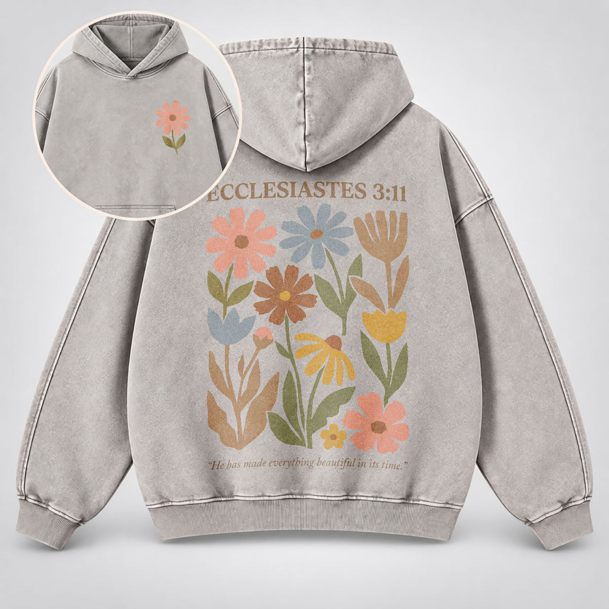 Everything Beautiful in Its Time Washed Hoodie