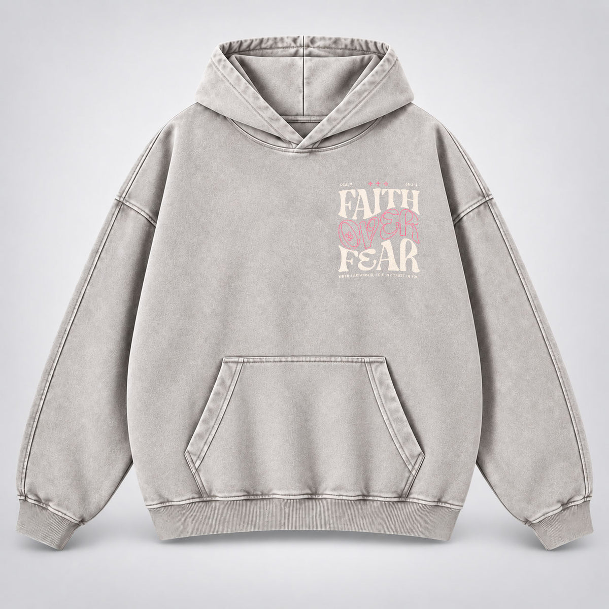Faith Over Fear Washed Hoodie