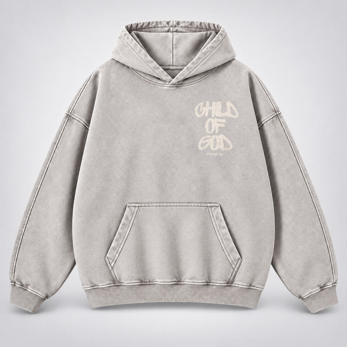 Child of God Washed Hoodie – Graffiti Streetwear Christian Hoodie