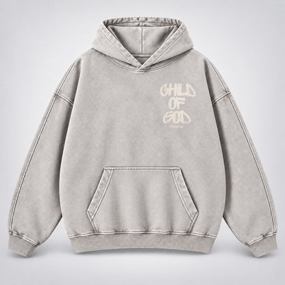 Child of God Washed Hoodie – Graffiti Streetwear Christian Hoodie