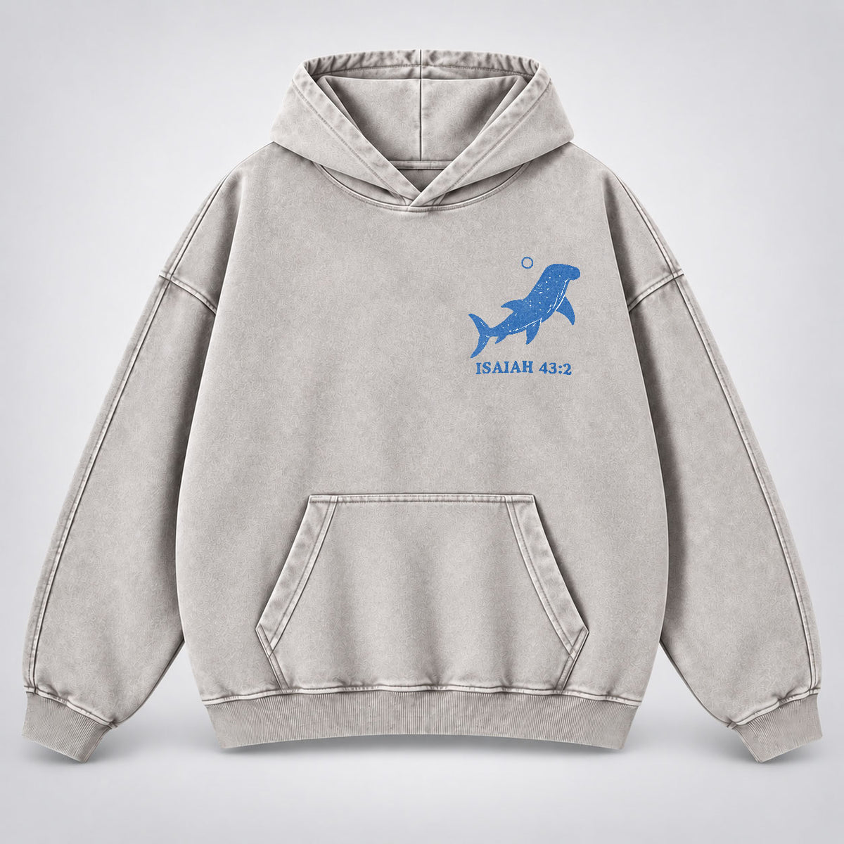 When You Go Through Deep Waters Washed Hoodie