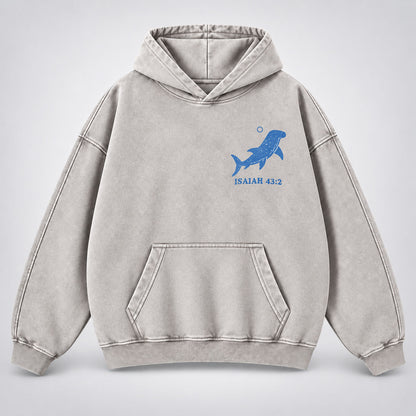 When You Go Through Deep Waters Washed Hoodie