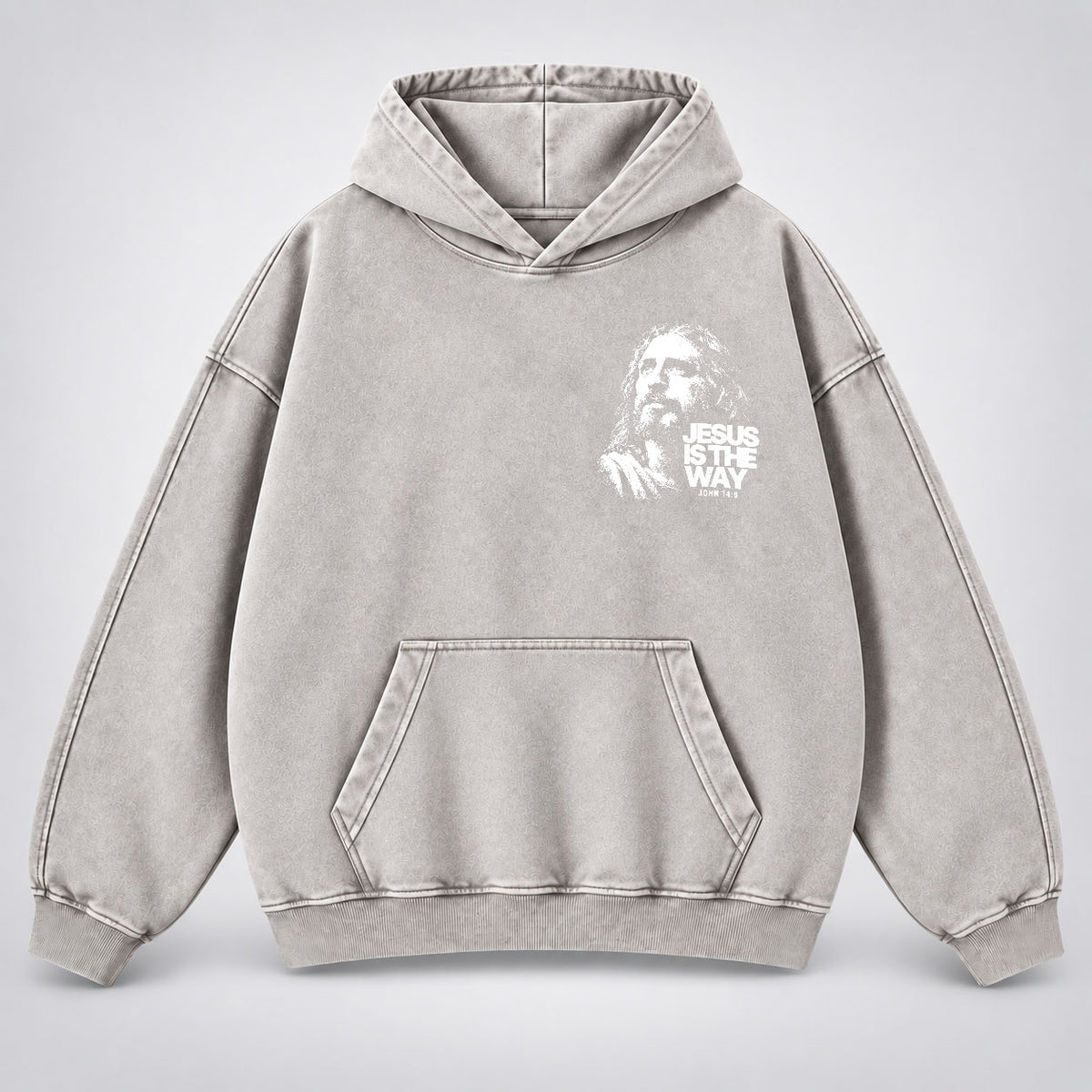 Jesus Is The Way Washed Hoodie