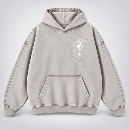 Jesus Crown of Thorns Washed Hoodie
