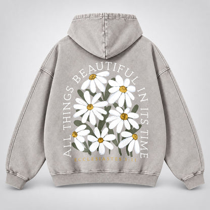 All Things Beautiful In Its Time Washed Hoodie