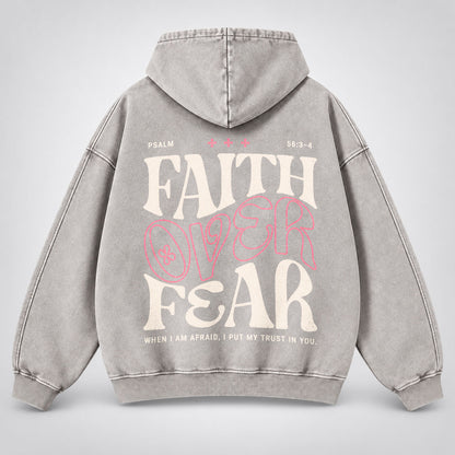 Faith Over Fear Washed Hoodie