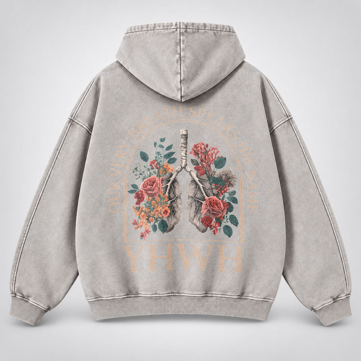 YHWH Our Very Breath Speaks His Name Washed Hoodie