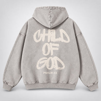 Child of God Washed Hoodie – Graffiti Streetwear Christian Hoodie