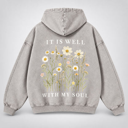 It Is Well With My Soul Washed Hoodie