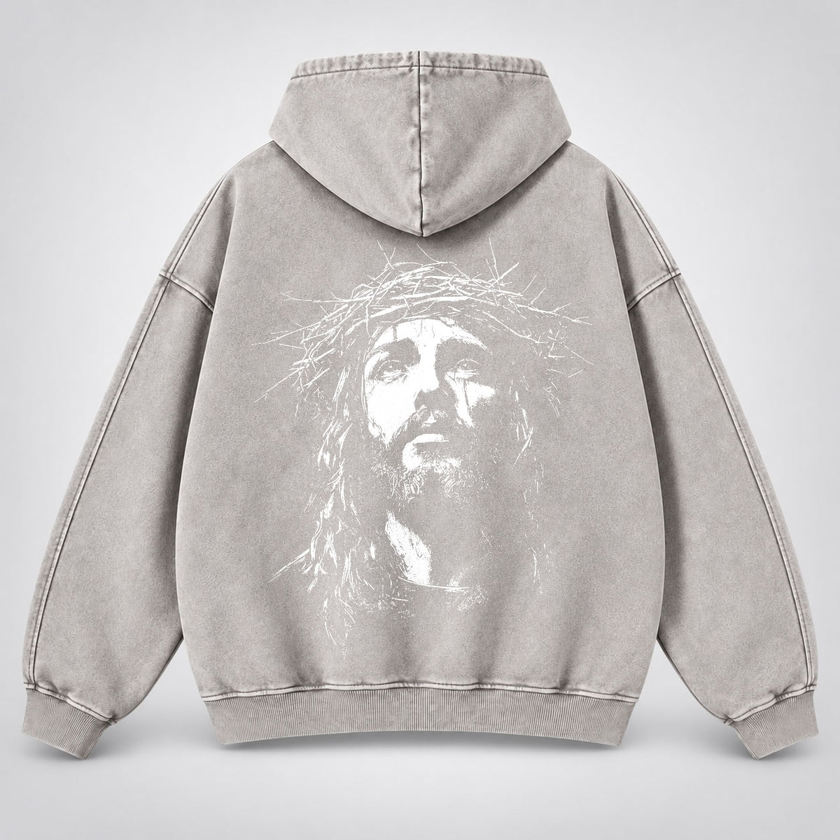 Jesus Crown of Thorns Washed Hoodie