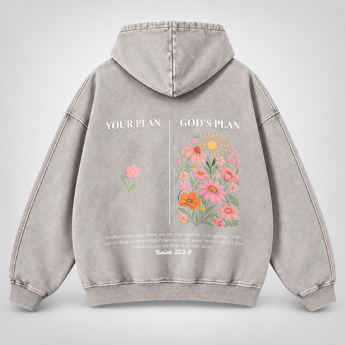 Your Plan God’s Plan Washed Hoodie – Wildflower Christian Hoodie