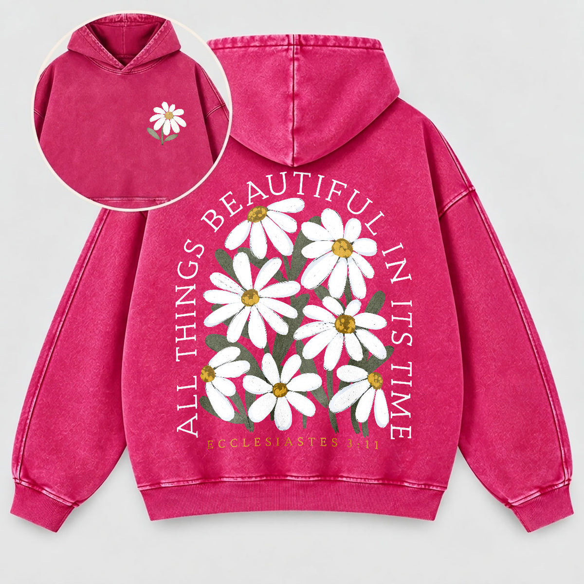 All Things Beautiful In Its Time Washed Hoodie