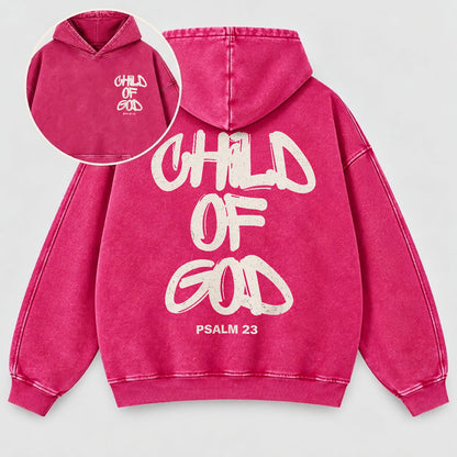 Child of God Washed Hoodie – Graffiti Streetwear Christian Hoodie