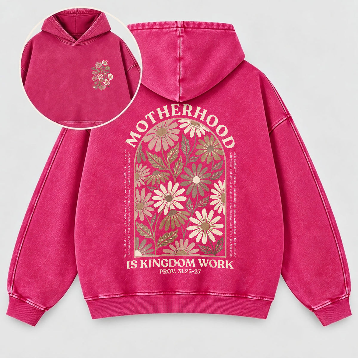 Motherhood Is Kingdom Work Washed Hoodie