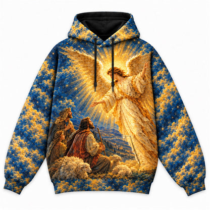 Angels We Have Heard on High Christian 3D Hoodie – Christmas Angel