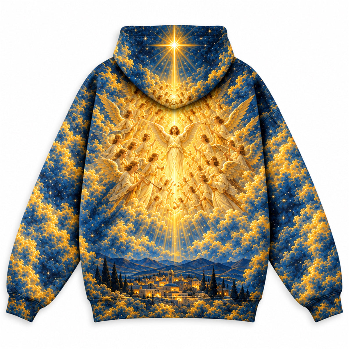 Angels We Have Heard on High Christian 3D Hoodie – Christmas Angel