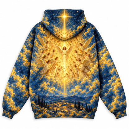 Angels We Have Heard on High Christian 3D Hoodie – Christmas Angel