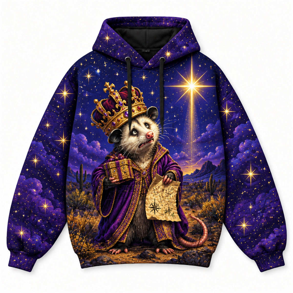 The 4th Wise Man Got Lost Christian 3D Hoodie – Funny Opossum
