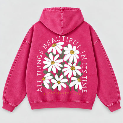 All Things Beautiful In Its Time Washed Hoodie