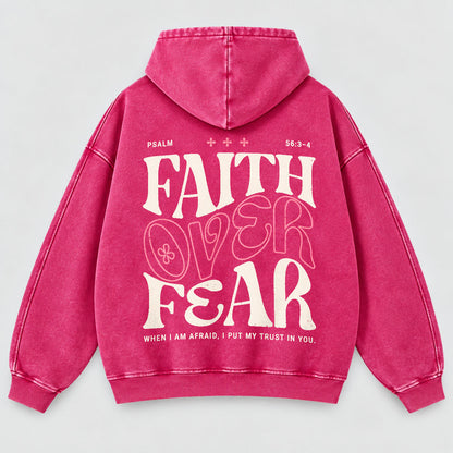 Faith Over Fear Washed Hoodie