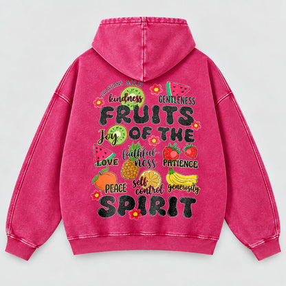 Fruits of the Spirit Washed Hoodie - Fruit Christian Hoodie