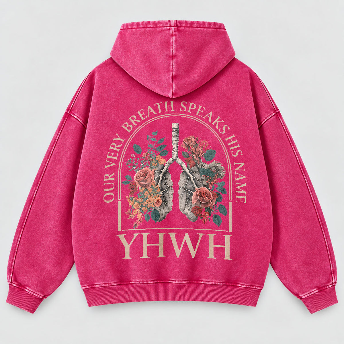 YHWH Our Very Breath Speaks His Name Washed Hoodie