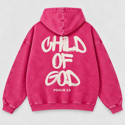 Child of God Washed Hoodie – Graffiti Streetwear Christian Hoodie