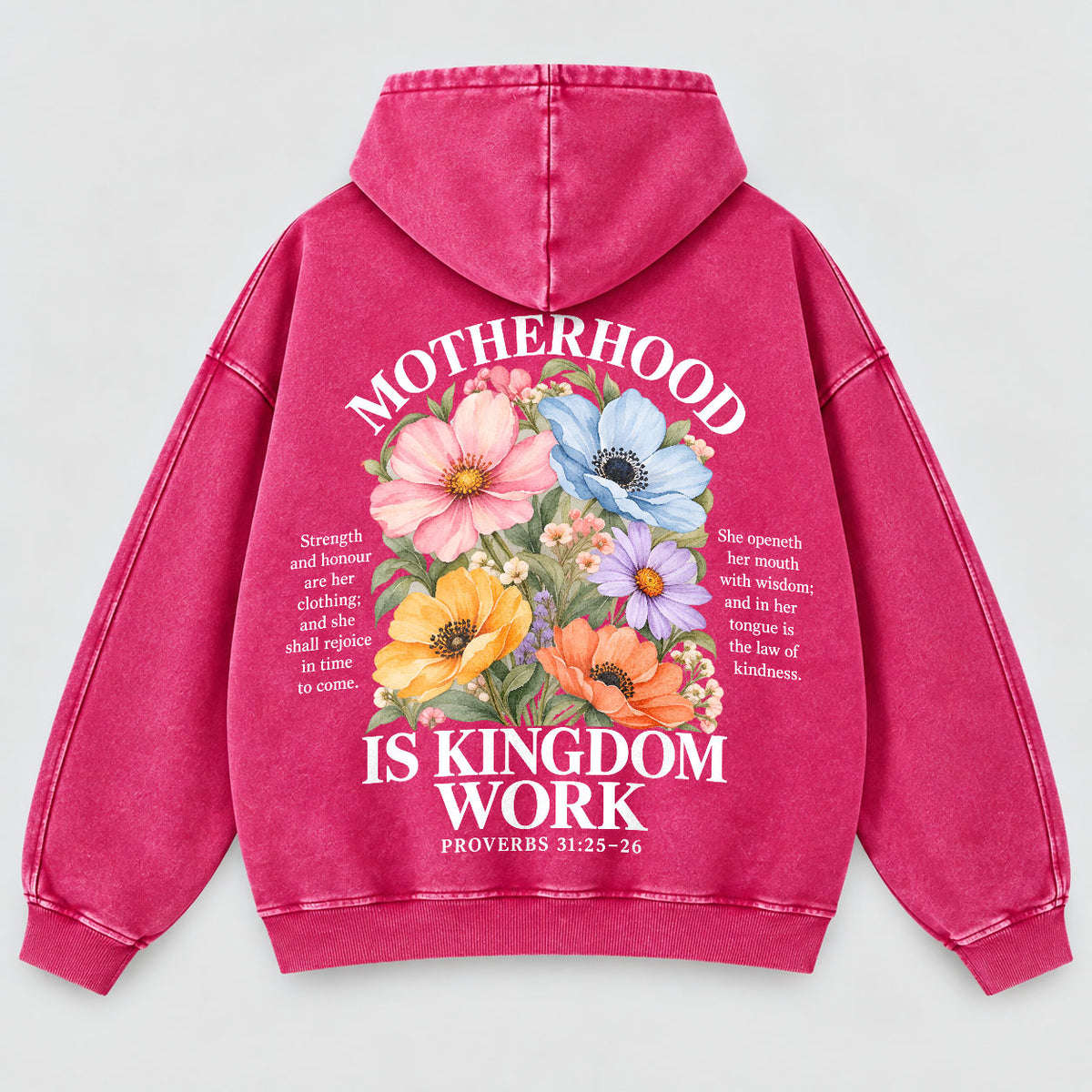 Motherhood Is Kingdom Work Washed Hoodie