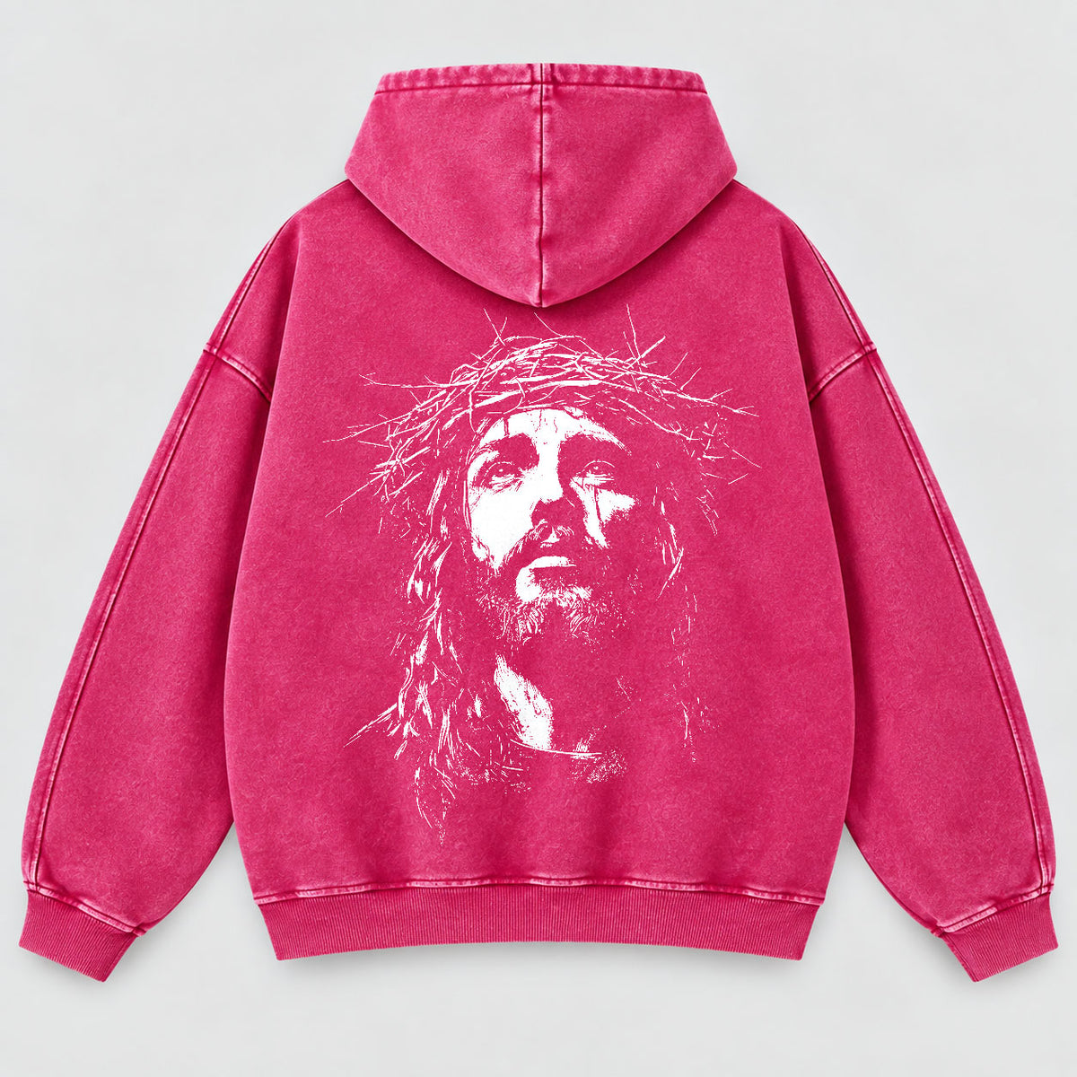 Jesus Crown of Thorns Washed Hoodie