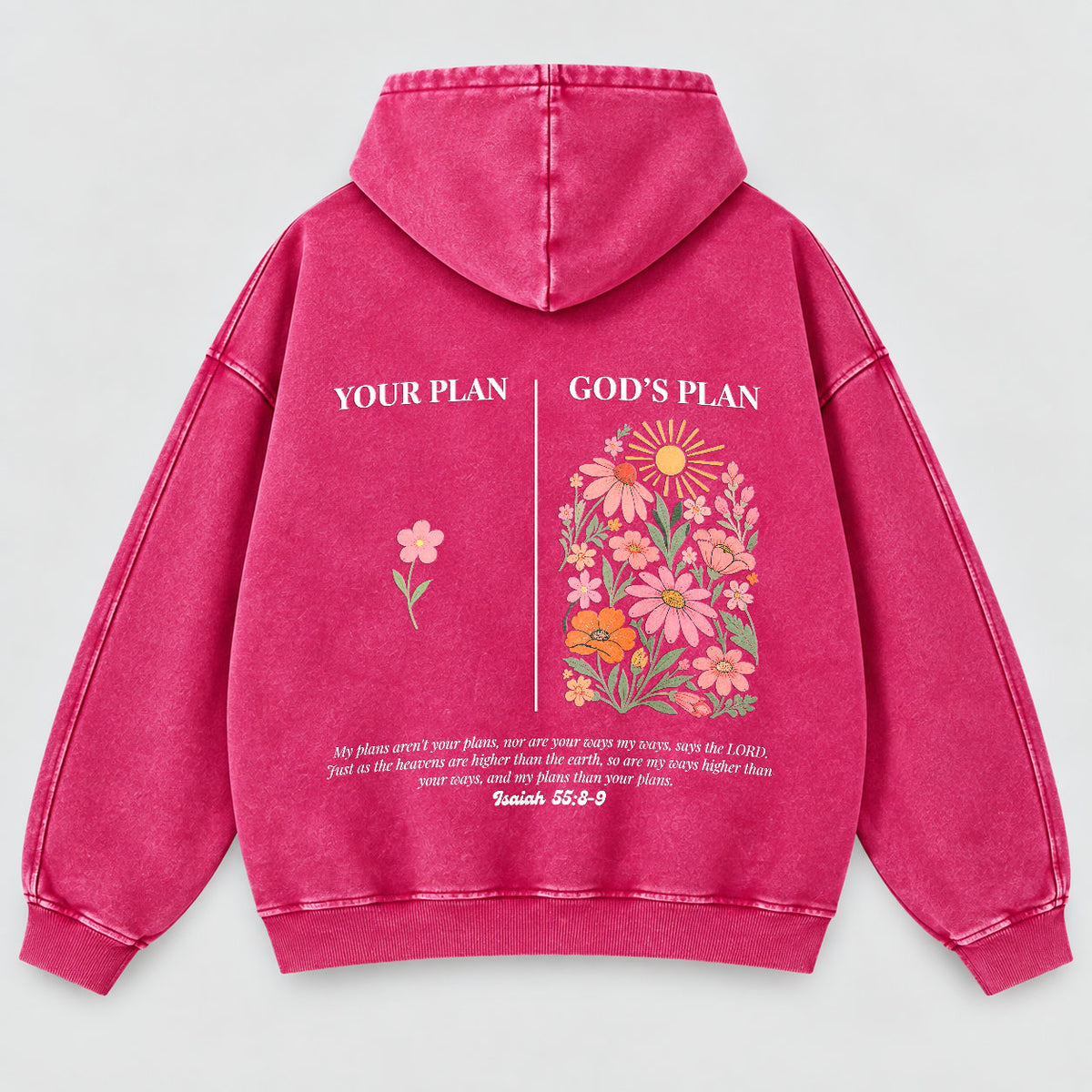 Your Plan God’s Plan Washed Hoodie – Wildflower Christian Hoodie