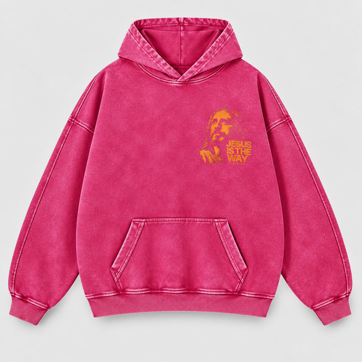 Jesus Is The Way Washed Hoodie