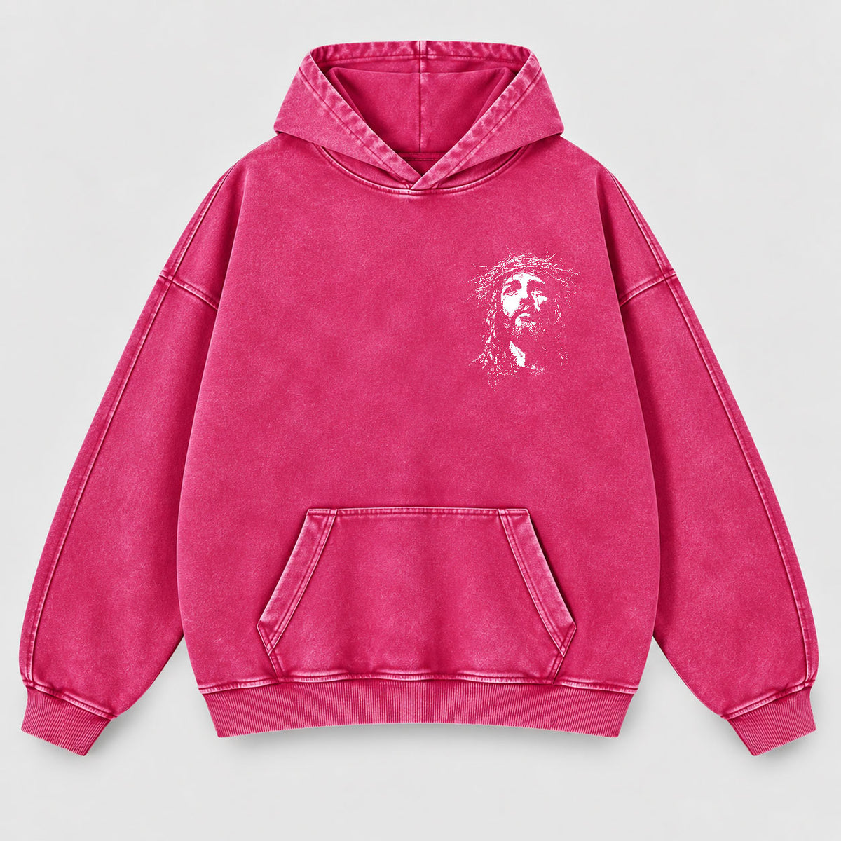 Jesus Crown of Thorns Washed Hoodie