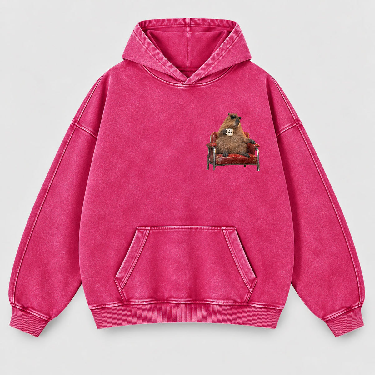 Take It Up With Jesus Hoodie – Funny Capybara Christian Washed Hoodie