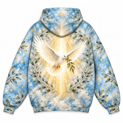 Prince of Peace Dove Christian 3D Hoodie – Baby Jesus Nativity
